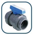 شیر توپی مهره دار چسبی 40 استخری (UPVC)