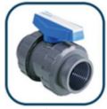 شیر توپی مهره دار یکسردنده "1*32 استخری (UPVC)
